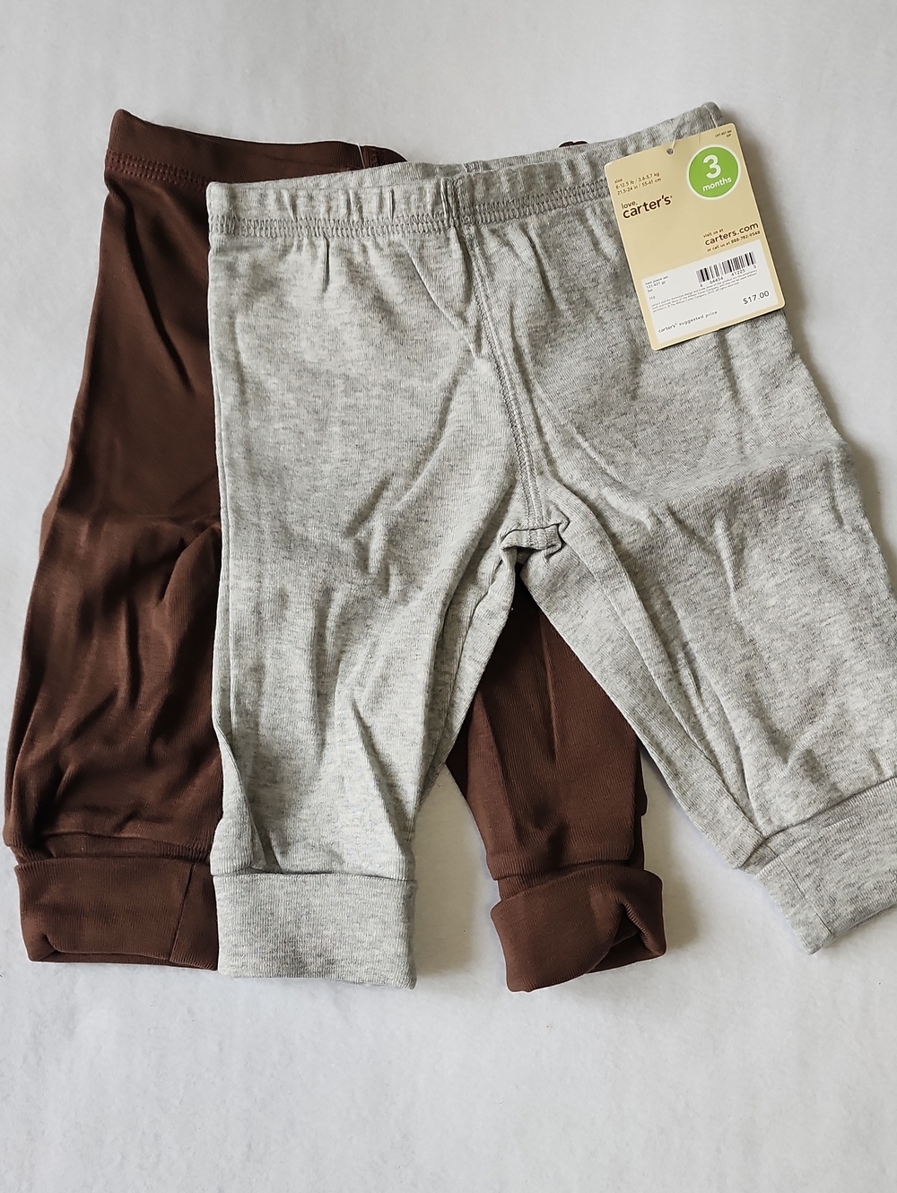 Carter's 2-Pack Jogger Pants in Gray & Brown